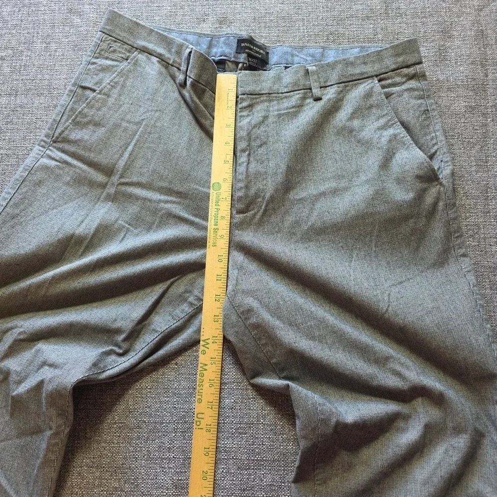 Banana Republic Men's Kentfield Pants Heather Grey Cotton Size 36 x 32